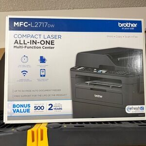 Brother - MFC-L2717DW Wireless Black-and-White All-in-One Laser Printer